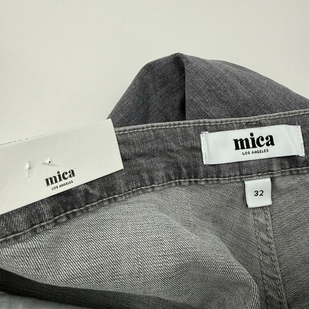 Mica Barrel Jeans Women’s Size 32 NWT Denim Super High Wide Leg Ankle Jeans Gray - Picture 9 of 16